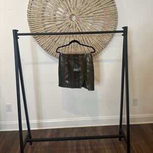 AKIRA SNAKE SKIN GREASN FAUX LEATHER MINI SKIRT WITH SLIT